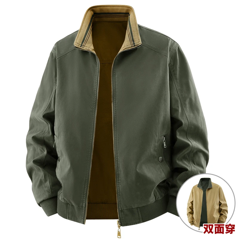Quality Winter Clothing Bomber Jacket - 고품질 리버시블 재킷 남성용 100% 코튼