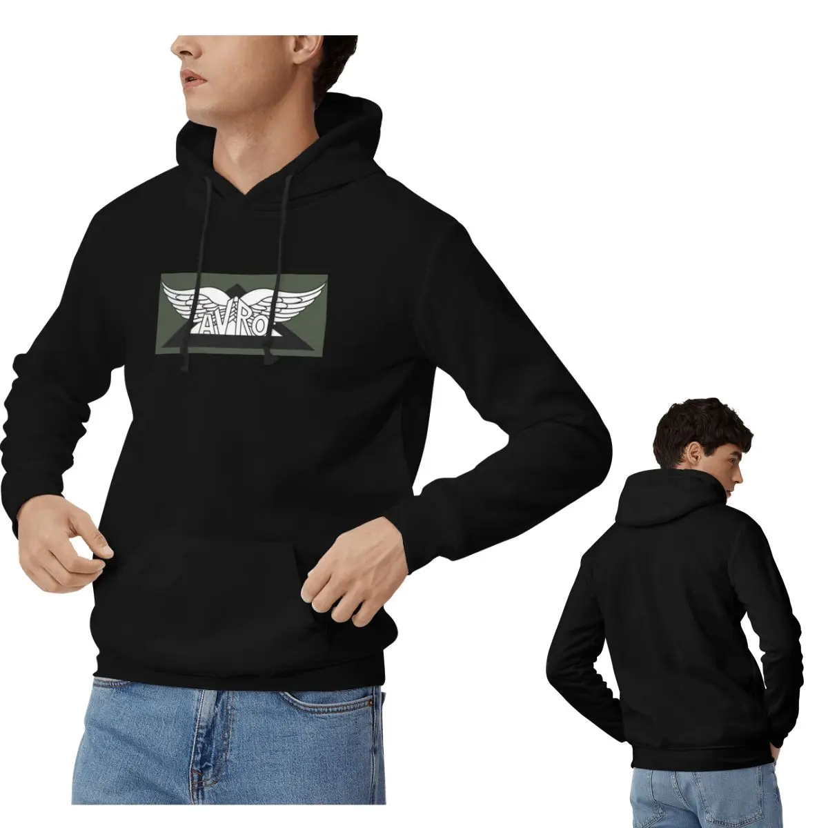 Winter Clothing Companies - Avro 항공기 회사 로고 후드티 남성
