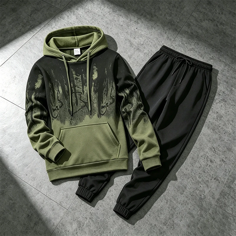 가을 겨울 남성용 후드티 트레이닝복 캐주얼 잉크 스플래 - Winter Clothing Usa 리뷰 및 가격