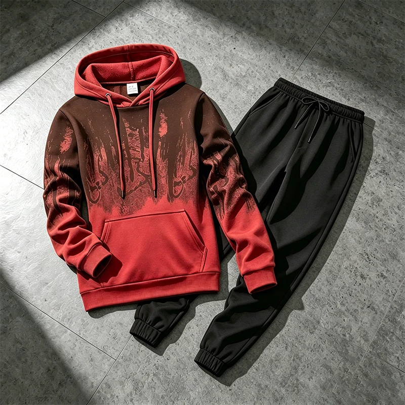 가을 겨울 남성용 후드티 트레이닝복 캐주얼 잉크 스플래 - Winter Clothing Usa 리뷰 및 가격