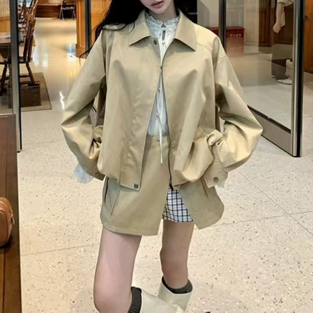 투윈스티일 카크색 스플라이스 포켓 투피스 세트 여성 라 - Winter Clothing Items 리뷰 및 가격