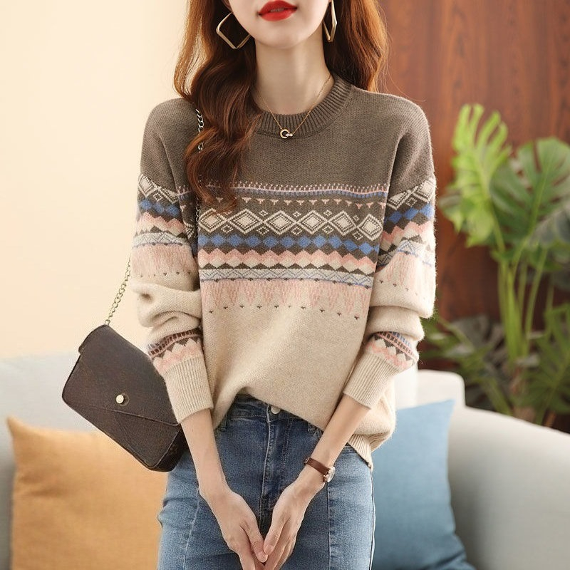 라운드 오 넥 여성 풀오버 의류 긴 소매 옷 판매 오리 - Winter Clothing Sale Women 리뷰 및 가격