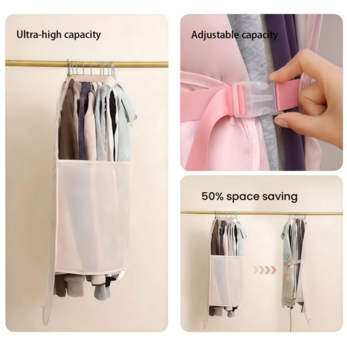 옷장 압축 걸이형 수납 가방, 겨울옷을 위한 버클이 있 - Winter Clothing Organizer 리뷰 및 가격