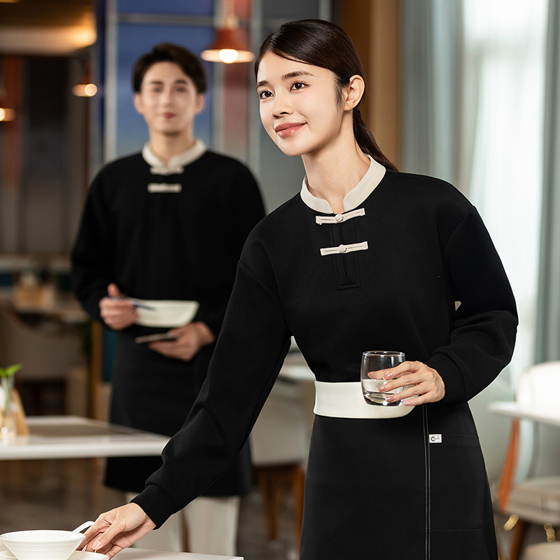 중국식 웨이터 스웨트셔츠(프린트 자수 로고 포함)케이터 - Winter Clothing Companies 리뷰 및 가격