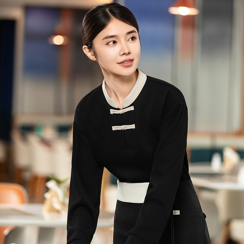 중국식 웨이터 스웨트셔츠(프린트 자수 로고 포함)케이터 - Winter Clothing Companies 리뷰 및 가격