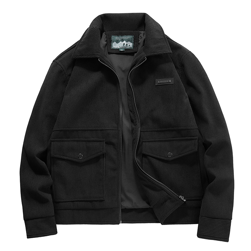 봄 가을용 고급 코듀로이 남성용 루즈 칼라 레트로 캐주 - Quality Winter Clothing Bomber Jacket 리뷰 및 가격