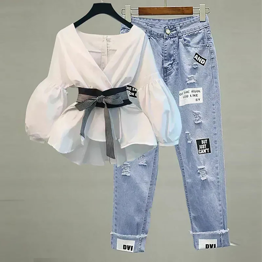 여성 우아한 v 넥 스트라이프 랜턴 슬리브 보우 벨트  - Winter Clothing Sale 리뷰 및 가격