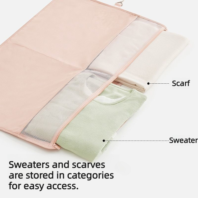 쌓을 수 있는 접이식 메쉬 걸이형 정리 가방 투명 통기 - Winter Clothing Organizer 리뷰 및 가격