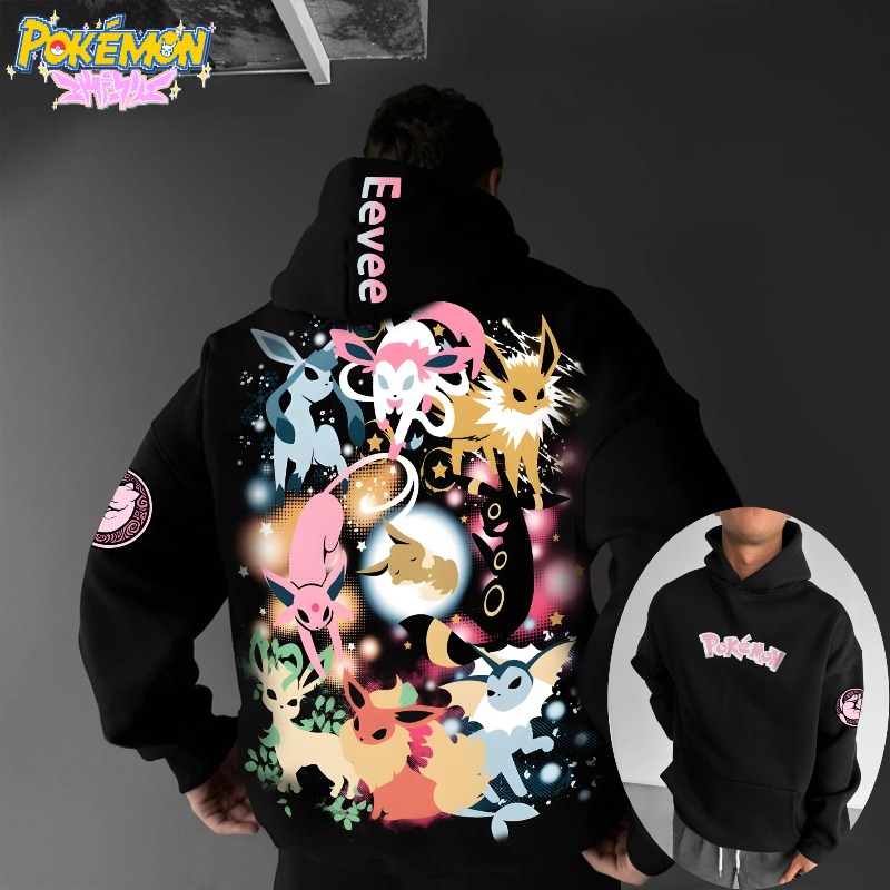 2025 포켓몬 클래식 캐릭터 이브이 패밀리 프린트 남 - Winter Clothing Japan 리뷰 및 가격