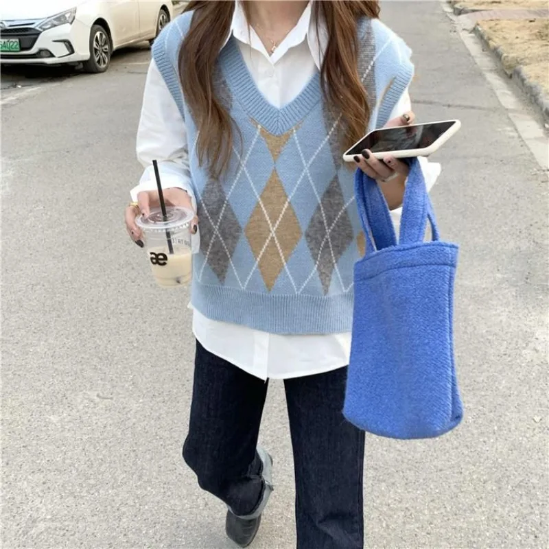 여성용 니트 조끼 v 넥 풀오버 패션 양복 조끼 의류  - Winter Clothing Sale Women 리뷰 및 가격
