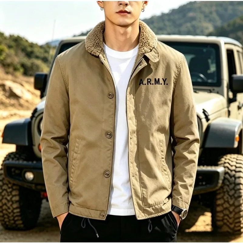 남성용 양털 따뜻한 겨울 밀리터리 코트 봄버 재킷 남성 - Quality Winter Clothing Bomber Jacket 리뷰 및 가격