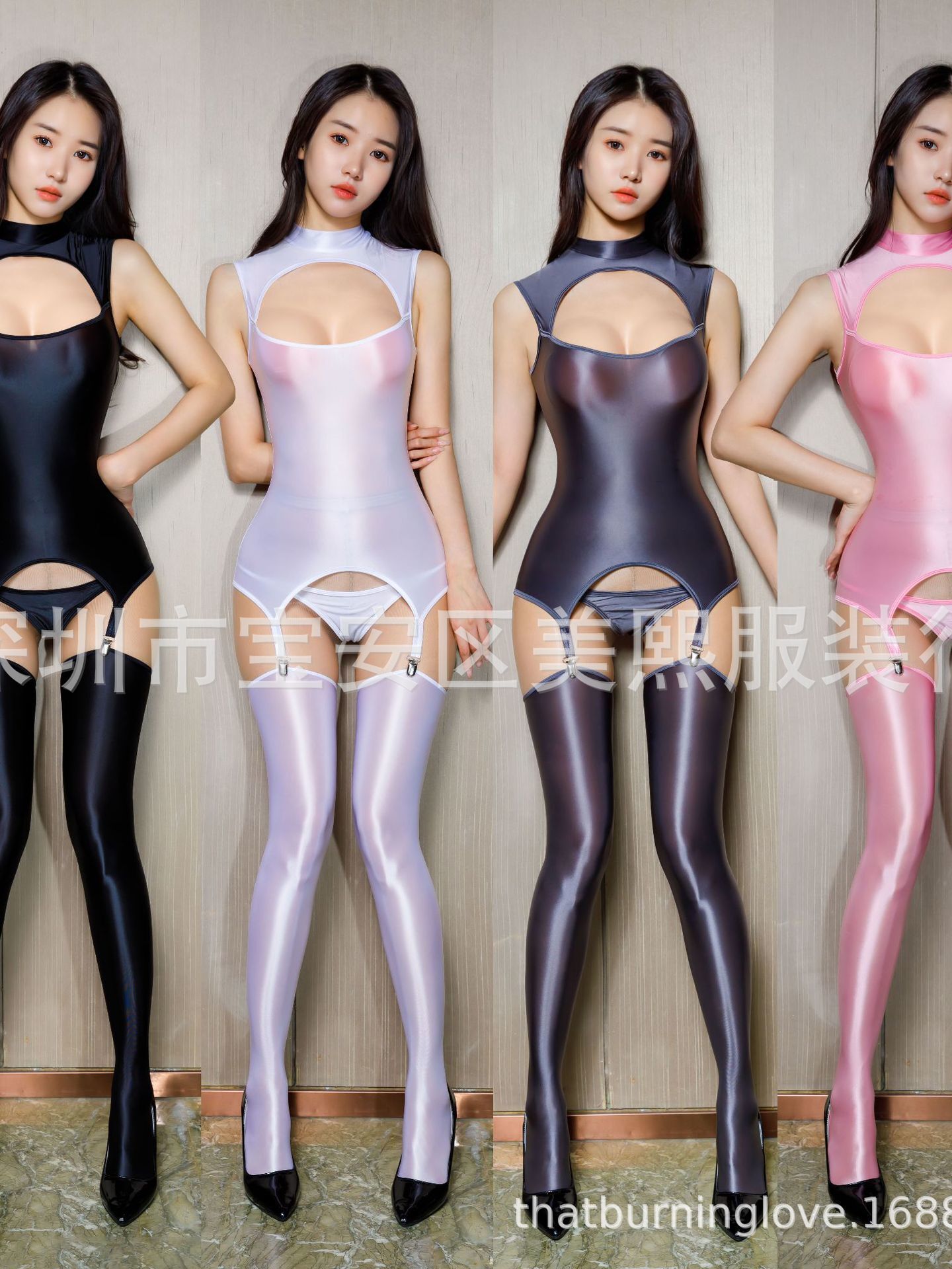 행잉 넥 할로우 아웃 하이 스트릿 샤이니 오일, 고탄성 - Winter Clothing Items 리뷰 및 가격